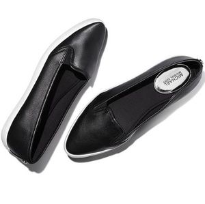 Michael Kors- Black "Olive" Leather Sneakers